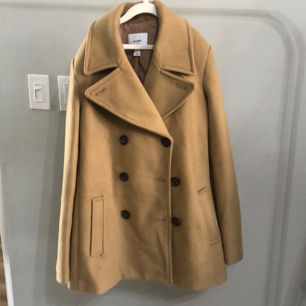 Old Navy (brand new) tan peacoat.